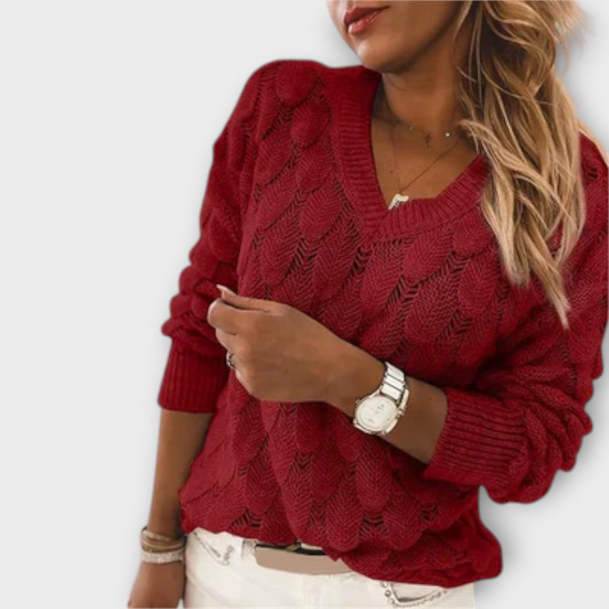 Maison La Veine™ | Pull Décolleté en V Noemier