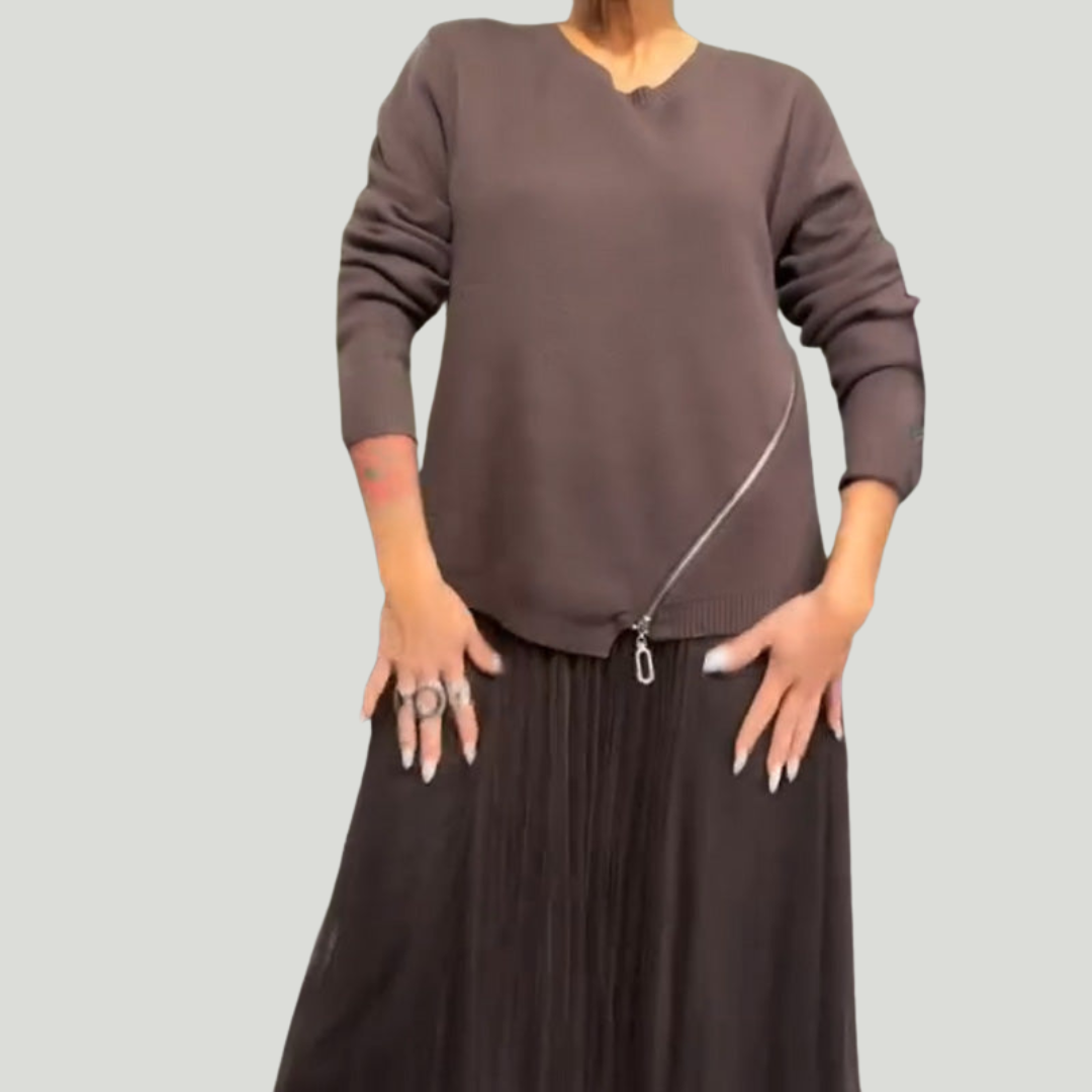 Ullé | Robe élégante en maille et tulle pour femme