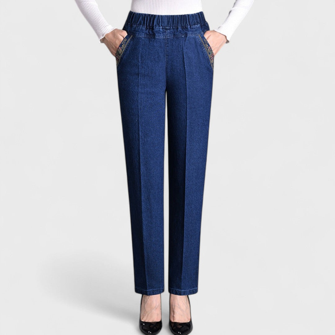 Maison La Veine™ | Jeans Femme Taille Élastique avec Poches