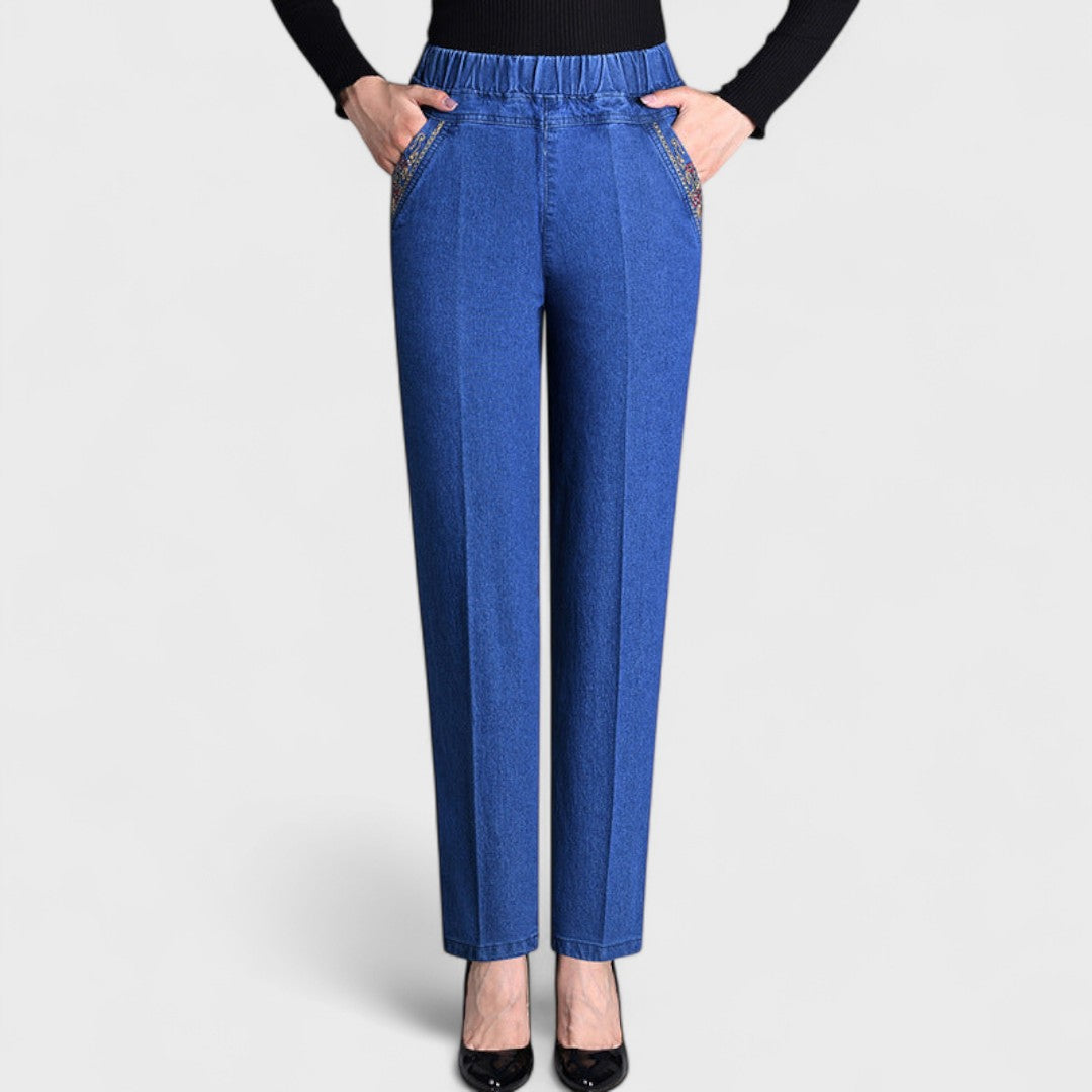 Maison La Veine™ | Jeans Femme Taille Élastique avec Poches
