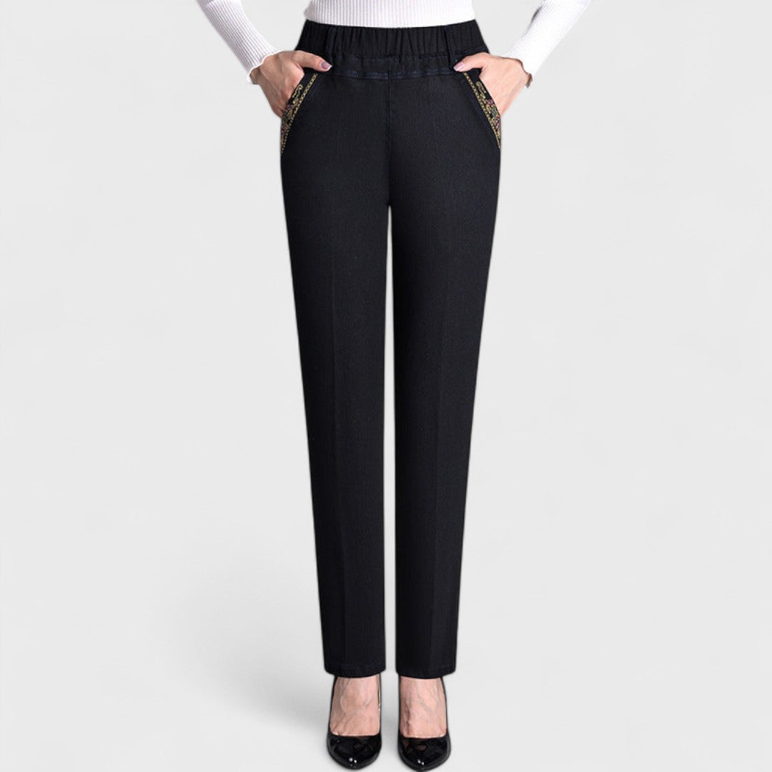 Maison La Veine™ | Jeans Femme Taille Élastique avec Poches