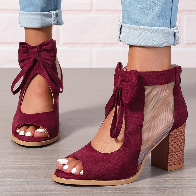 Maison La Veine™ | CHAUSSURES ORTHOPÉDIQUES À TALONS AVEC CHARME EN NOEUD