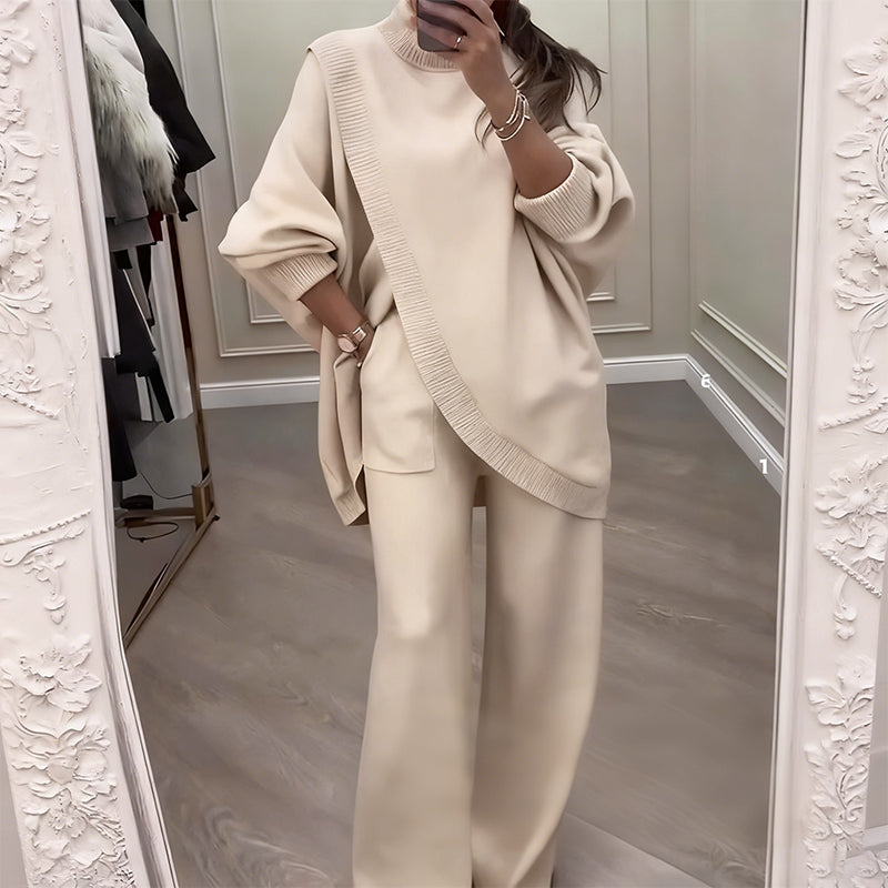 Sanne | Ensemble 2 pièces – Pull asymétrique + pantalon large