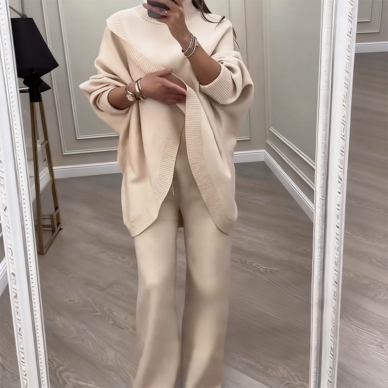 Sanne | Ensemble 2 pièces – Pull asymétrique + pantalon large