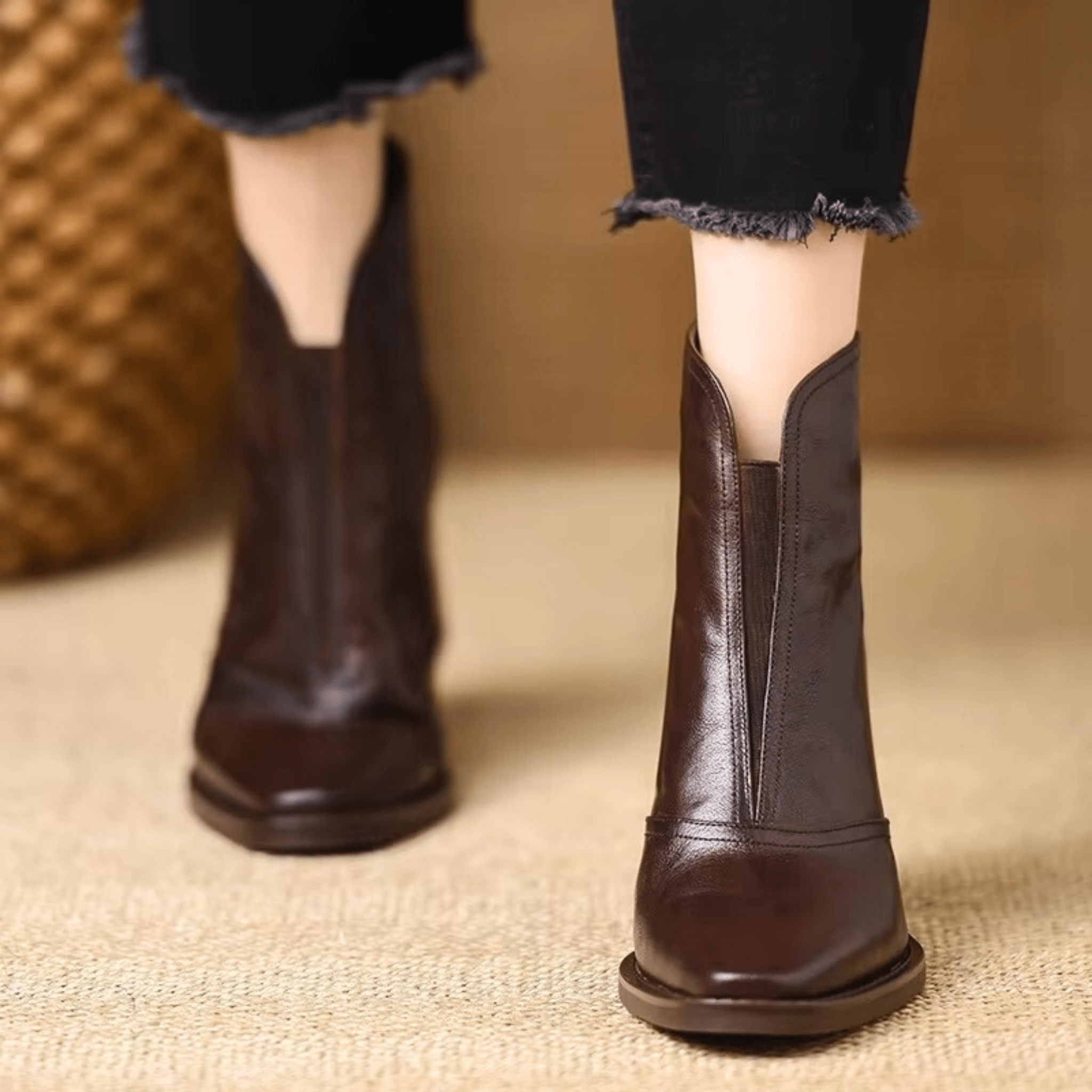Maison La Veine™ | Bottes De Luxe À Talon Moyen