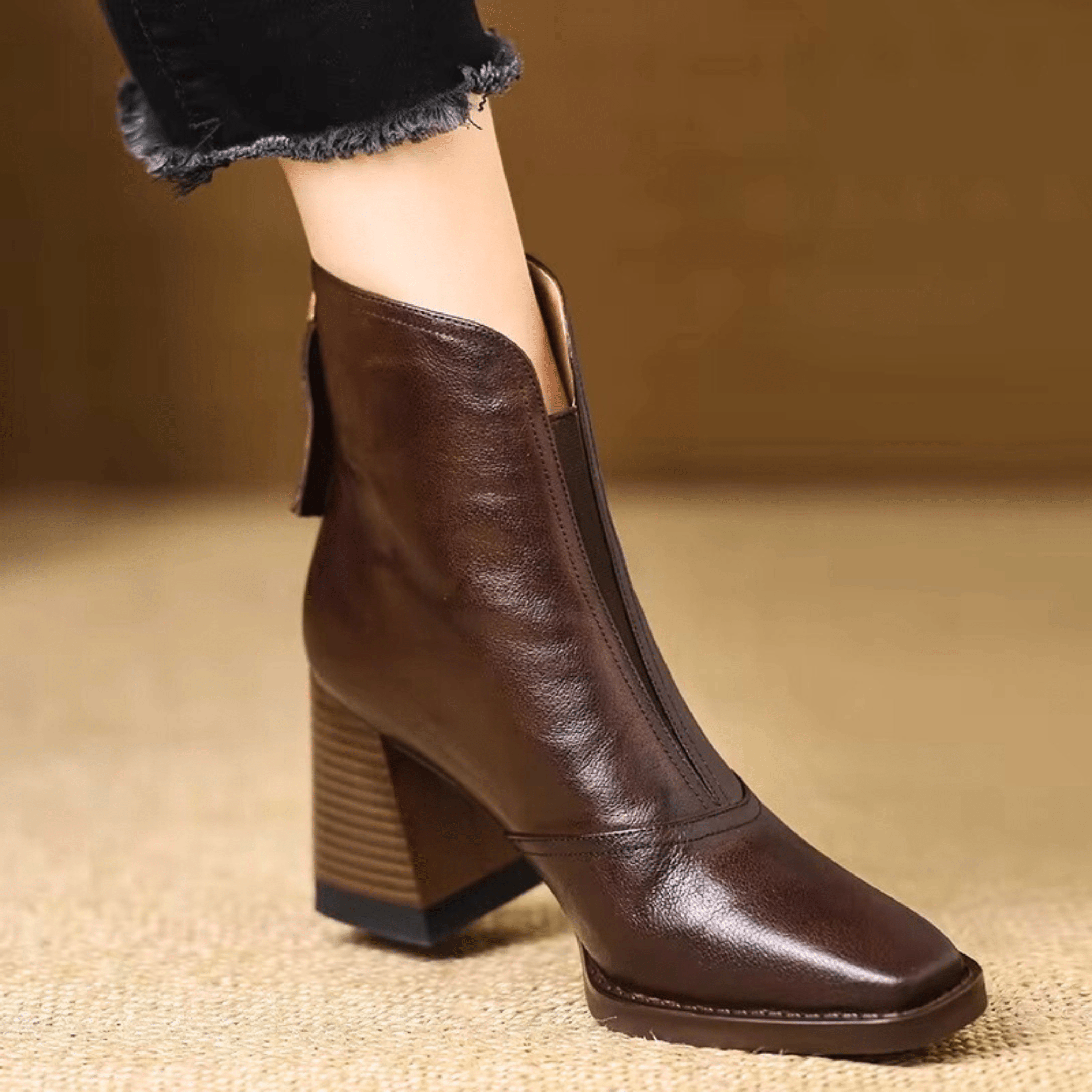 Maison La Veine™ | Bottes De Luxe À Talon Moyen