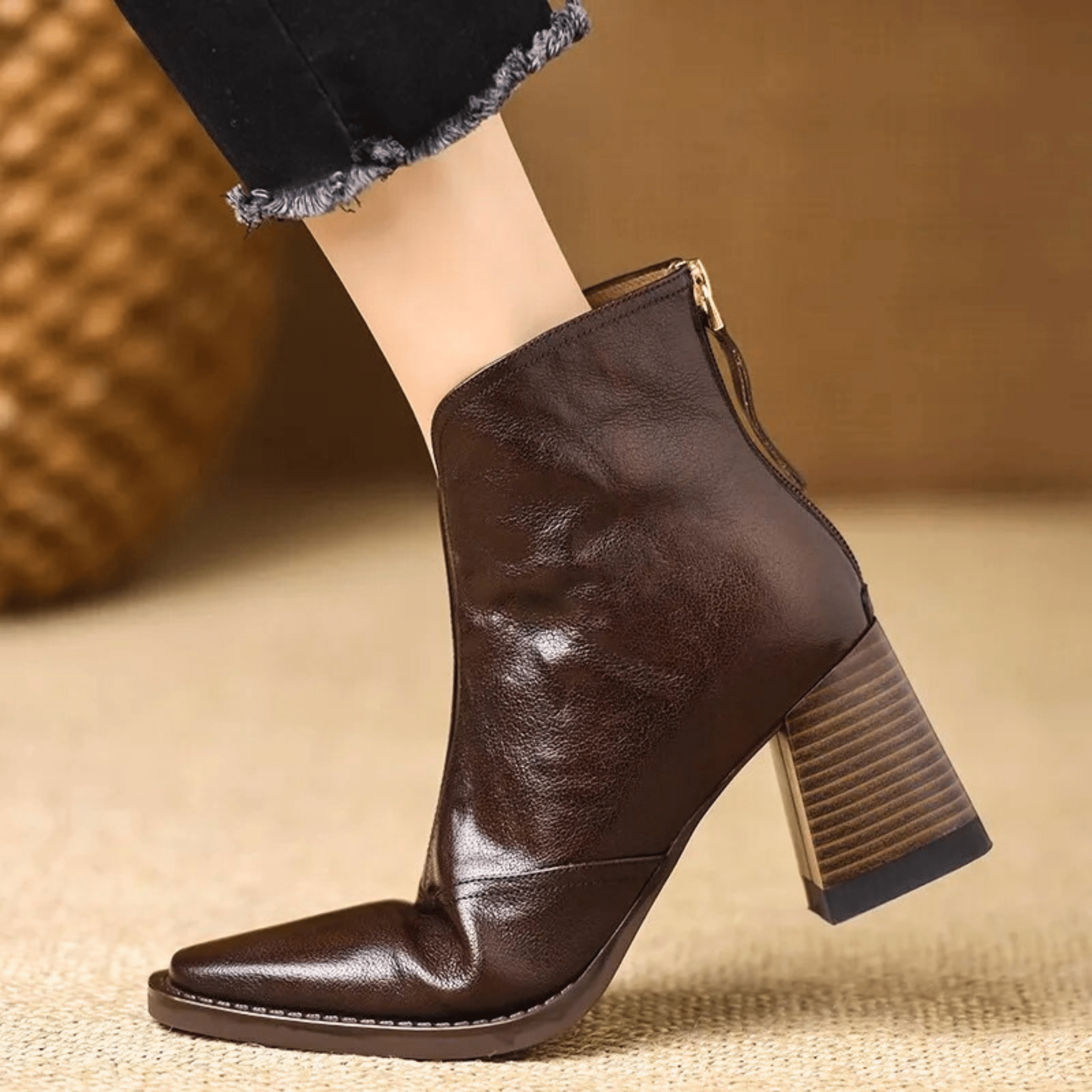 Maison La Veine™ | Bottes De Luxe À Talon Moyen